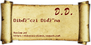 Dibáczi Diána névjegykártya